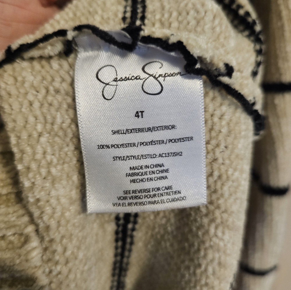 Girls 4T Jessica Simpson Striped Sweater Dress Long Sleeved - Picture 3 of 4